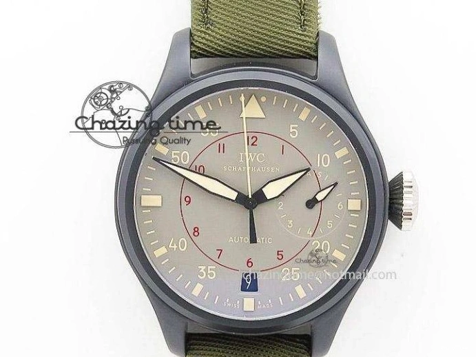 MIROTIME 0521 Pilot Chrono IW388003 Real Ceramic V6F 1:1 Best Edition On Black Nylon Strap A StreetReady 7284